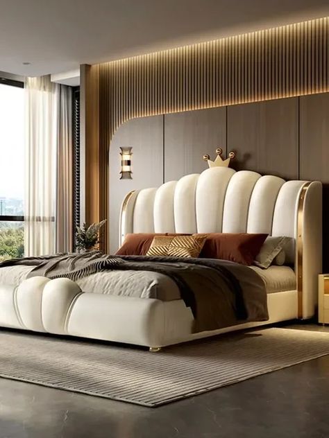 Letto estetico modulare nordico King Size economico carino moderno letto matrimoniale matrimoniale Camas in ecopelle bianca mobili camera da letto matrimoniale - AliExpress Aesthetic Double Bed, Modern Queen Bed Frame, Modern Queen Bed, Steel Bed Design, Leather Bedroom, Bed King Size, Bedroom Pop Design, Nordic Aesthetic, Bed Luxury