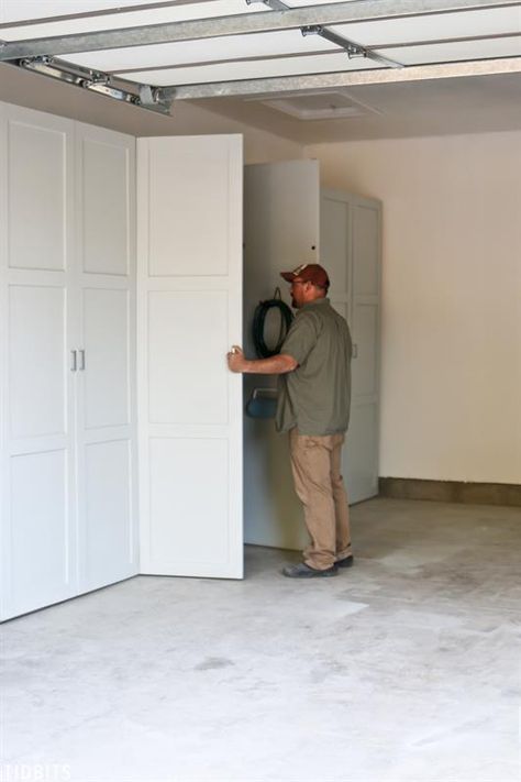 Garage Storage Cabinets - buildsomething.com Garage Closet, Garage Storage Inspiration, Plan Garage, Diy Garage Storage Cabinets, Free Building Plans, Garage Workshop Organization, Tool Storage Cabinets, Building A Garage, Utility Cabinets