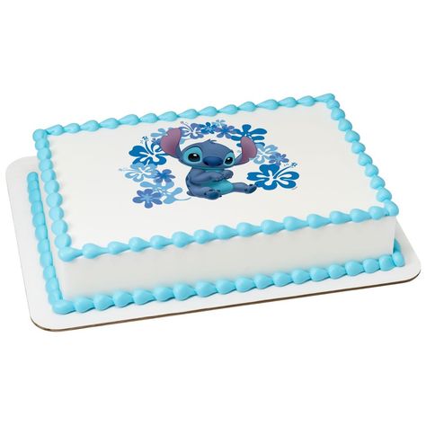 Disney's Stitch Stitch Sheet Cake, Cupcake Smash Cakes, Lilo And Stitch Cake, Stitch Cake, Flat Cakes, Birthday Cake With Photo, Lilo Y Stitch, Cake Designs Images, Bakery Design