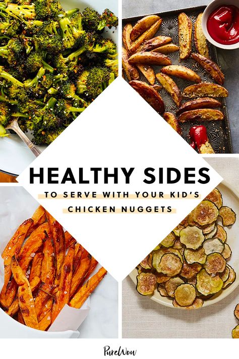 26 Healthy Sides to Serve with Your Kid’s Chicken Nuggets #purewow #side dish #parenting #recipe #main course #kids #family #cooking #food Chicken Nuggets And Sides, Chicken Nuggets Side Dish, Kid Side Dishes, Healthy Side Dishes For Chicken, Healthy Sides For Chicken, Grilled Chicken Sides, Sides For Meals, Kids Chicken Nuggets, Kid Friendly Side Dishes