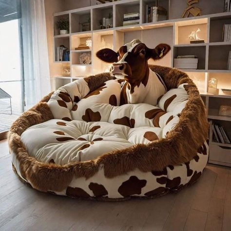 Cute Beds, Small Bedroom Inspirations, Cow Things, Crazy Furniture, Small Bedroom Makeover, Small Bedroom Inspiration, Country Bedroom Decor, Cow Stuff, Pet Travel Bag