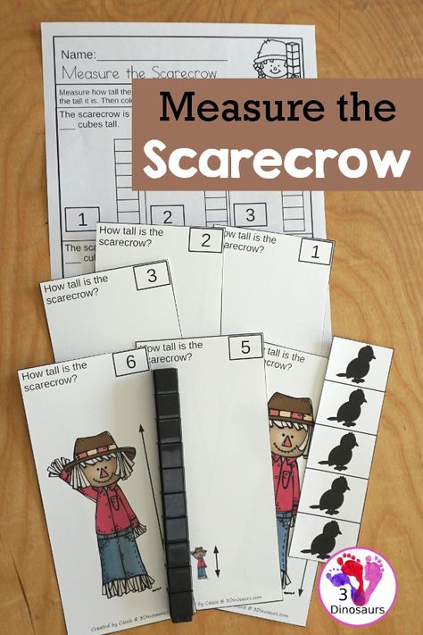 Scarecrow Printable, Free Math Printables, Fall Lesson Plans, 3 Dinosaurs, Fall Lessons, Homeschool Board, Kids Printables, Math Activities For Kids, The Scarecrow