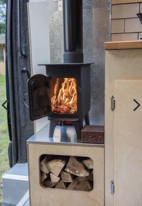 Mini Wood Stove Camper, Campervan Hire, Van Conversion Interior, Sprinter Camper, Van Life Diy, Campervan Interior, Camper Van Conversion Diy, Van Living, Wooden Cabins