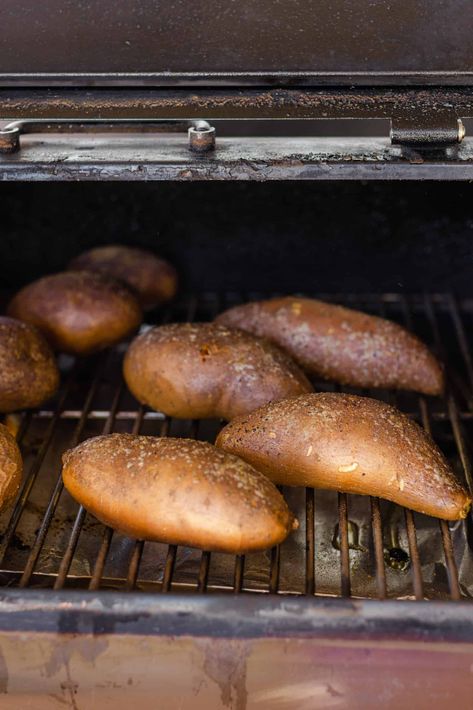 Sweet Potato Smoker - From Michigan To The Table Smoked Sweet Potatoes In Smoker, Smoked Sweet Potatoes, Dehydrated Recipes, Smoked Vegetables, Sweet Potato Toppings, Grilled Side Dishes, Michigan Food, Yummy Vegetable Recipes, Grilled Recipes