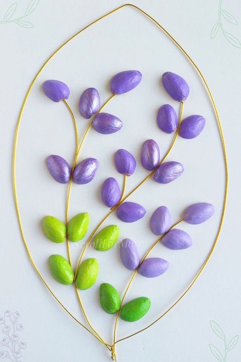 Best Out Of Waste Ideas Creative Useful, Diy Shell Crafts, Shells Decor, Pistachio Shell, Pista Shell Crafts, Wall Decor Items, Plastic Spoon Crafts, Pistachio Shells, Shells Diy