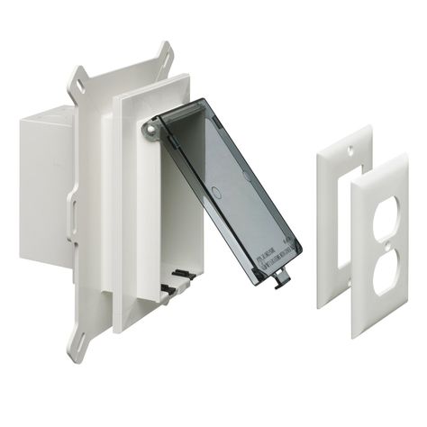 Arlington DBVS1C-1 Recessed Outlet Box Wall Plate Kit for New Vinyl Siding Construction - Electrical Outlet Boxes - Amazon.com Recessed Outlets, Floor Outlets, Vinyl Repair, Box Wall, Side Lights, Vinyl Plank Flooring, Vinyl Siding, Electrical Outlets, Changing Wall Color