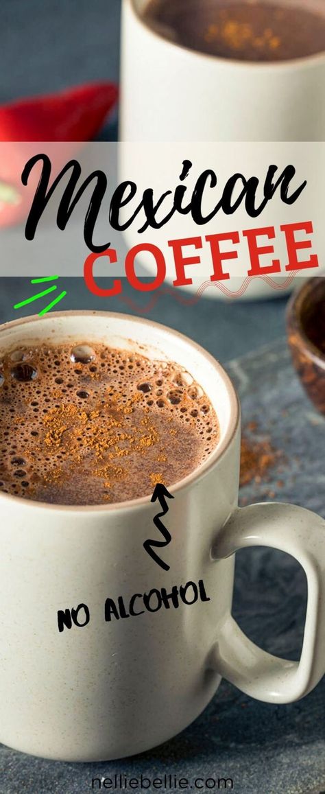 An easy homemade recipe for Hot Mexican Coffee. #coffee #recipe #easy #homemade #hot Mexican Mocha Coffee Recipe, Mexican Mocha Coffee, Mexican Coffee Recipe, Abuelita Hot Chocolate, Mocha Coffee Recipe, Mexican Mocha, Coffee Recipes Hot, Hot Coffee Drinks, Coffee Creamer Recipe