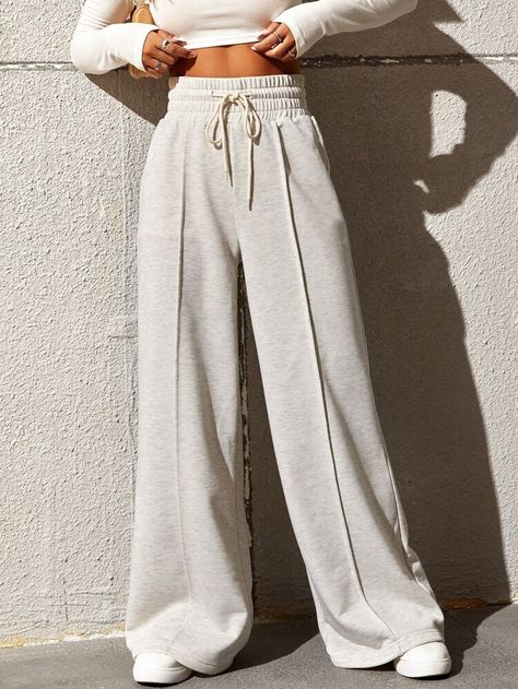 Fashion Trousers, Pyjama Satin, Clothing Winter, Wide Leg Sweatpants, Urban Lifestyle, Female Clothing, High Waist Fashion, Sweatshirt Fabric, Hipster Fashion