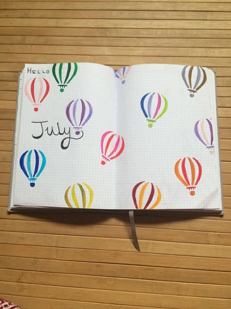 July Journal Ideas, July Bullet Journal Cover, July Spread, July Bullet Journal, Bullet Journal Month, Bullet Journal Ideas Templates, Bullet Journal Paper, Bullet Planner, Bullet Journal Mood