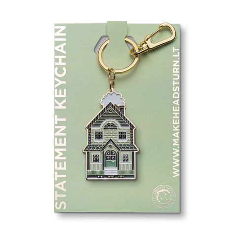 Keychain Backing Card Design, Enamel Pins Packaging, House Keychain Aesthetic, House Keychain Ideas, House Acrylic Keychain, Enamel Keychain, House Keychain, Enamel Pin Backing Card Design, Enamel Pins Diy