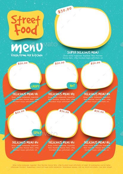 Street Food Menu #Ad #Street, #AD, #Food, #Menu Street Food Menu Design, Street Food Design, Menu Sans Gluten, Brochure Food, Poster Food, Menu Food, Menu Flyer, Instagram Feed Layout, Flyers Design