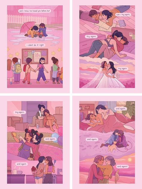 Pink In The Night, Lgbtq Funny, Lesbian Art, Gay Memes, Lgbt Art, Queer Art, Gay Art, Cute Comics, Pretty Art