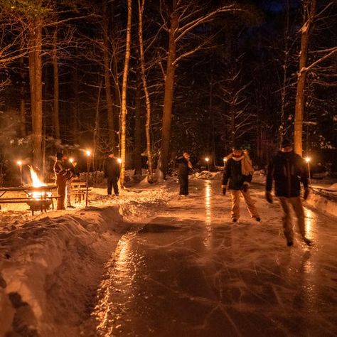 Ice Skating at a Rink Is Fun. Gliding Through a Forest? Glorious. - The New York Times Ice Skating On Lake Aesthetic, Ice Skating Rink Outdoor, Ice Skating Outdoors, Ice Skating Outside, Outdoor Ice Rink Aesthetic, Ice Skating Rink Aesthetic, Skating Rink Aesthetic, Christmas Ice Skating, Christmas Activites