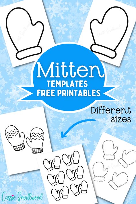 Different sizes and styles of free printable mitten templates for crafts Mitten Activity Preschool, Mittens Handprint Craft, Mitten Tree Day, Winter Wear Crafts Preschool, Winter Season Crafts For Preschool, Snow Theme Crafts For Preschool, Preschool Winter Activities Crafts, Pre K Winter Bulletin Boards, January Crafts For Prek