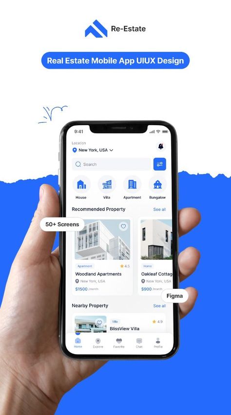 Introducing the revamped Re-Estate mobile app UI design for a seamless real estate experience on-the-go! #RealEstateApp #MobileAppDesign #UserExperience #PropertySearch #UIUXDesign Real Estate Mobile App Ui Design, Real Estate Ui Design, Learning App Ui Design, Ui Ux Portfolio, Ui Ux Case Study, Application Ui Design, Login Ui, Onboarding Ui, Ui Design App