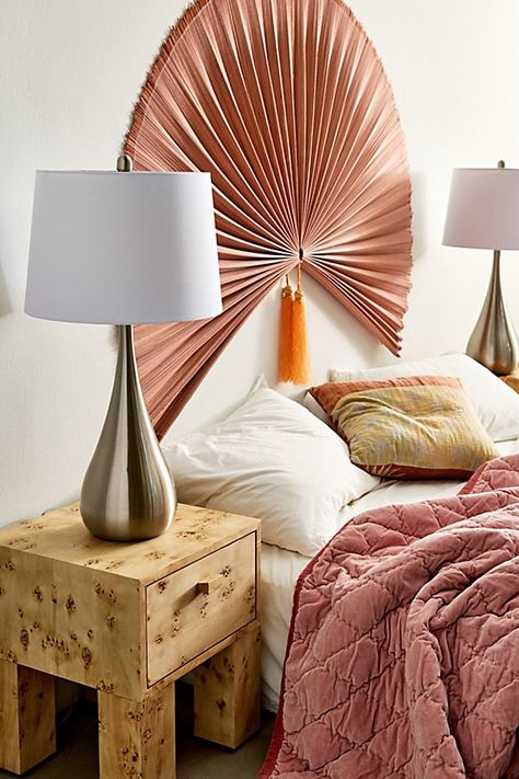 Wooden bedside lamps