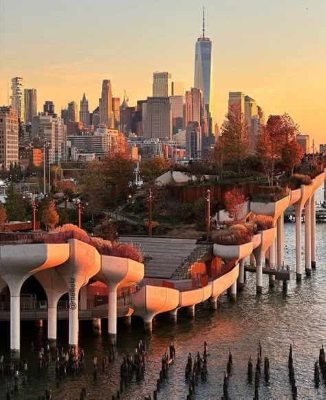 New York City on Instagram: "Little Island and Lower Manhattan from Pier 57 📸 @melliekr" Pier 57 New York, Nyc Pier, Little Island Nyc, New York Beach, New York Manhattan, Long Island New York, Spring In New York, New York Summer, Nyc Fall