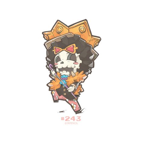 #243.Brook, Jr Pencil on ArtStation at https://www.artstation.com/artwork/zkBPm Chibi One Piece Wallpaper, Brook One Piece Drawing, One Piece Cute Chibi, How To Draw Brook One Piece, One Piece Chibi Character, Jr Pencil, Brooks One Piece, Game Wallpaper Iphone, Graffiti Doodles