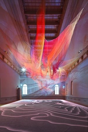 Janet Echelman returns to the Renwick - The Washington Post Janet Echelman, Colored Shadow, Light Art Installation, Architectural Lighting Design, Interactive Installation, Artistic Installation, Kinetic Sculpture, Art Installation, Light Design