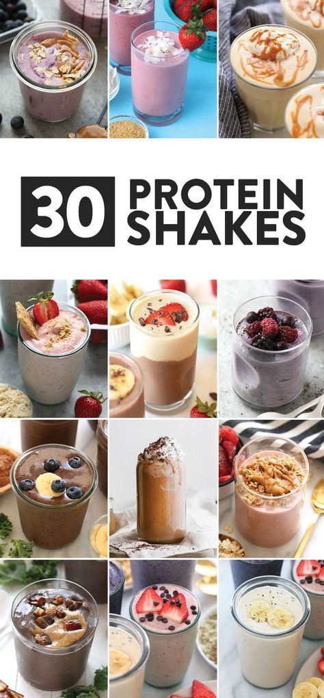 Pack in the protein with one of our delicious protein shake recipes! In this post, we are chatting all about how to make a protein shake along with the best types of protein to use and more! #smoothie #proteinshakes #healthyrecipe Basic Protein Shake, Protein Shake Ideas, Healthy Protein Shake, Healthy Protein Shake Recipes, High Protein Fruit, Types Of Protein, High Protein Smoothie Recipes, Shakes Recipes, Protein Drink Recipes