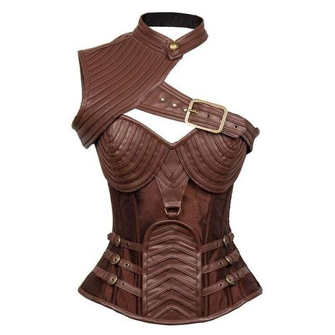 Women's - Gothic Babe Co Steampunk Outfits Women, Plus Size Corset Tops, Corset Steampunk, Brown Corset, Black Armor, Style Steampunk, Steampunk Corset, Steel Boned Corsets, Plus Size Corset