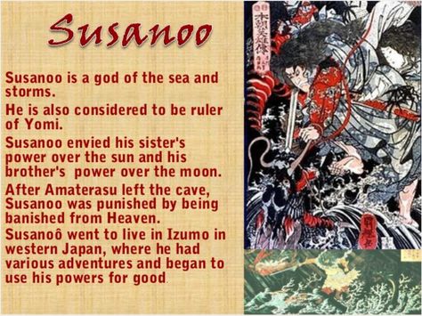 Japanese Mythology 日本神話 : Main gods/goddesses - Susanoo Japanese Gods And Goddesses, Susanoo Mythology, Susanoo Japanese Mythology, Japanese Legends Mythology, Japanese Gods Mythology, Susanoo God, Japanese Superstitions, Japanese Deities, Shinto Gods