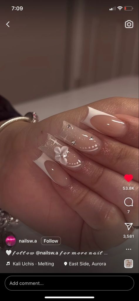 Kali Uchis Nail Ideas, Kali Uchis Nails, Quince Nails, Kali Uchis, Heart Nails, Fire Nails, Perfect Nails, Nails Ideas, Acrylic Nail Designs