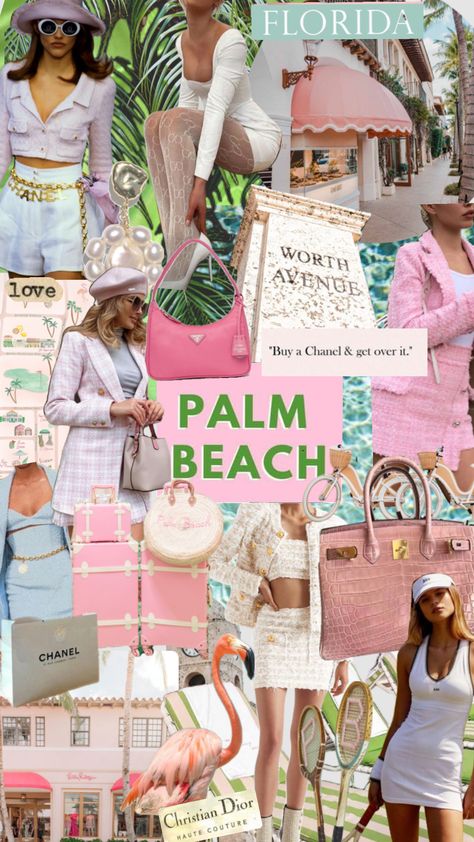 Palm beach #millionaire #palmbeach #beach #shopping #oldmoney #worthave #florida Palm Beach Mood Board, West Palm Beach Bachelorette Theme, West Palm Beach Florida Bachelorette, Palm Beach Chic Outfit, Palm Beach Outfits Style, Palm Springs Themed Party, West Palm Beach Aesthetic, West Palm Beach Bachelorette Party, West Palm Beach Outfits