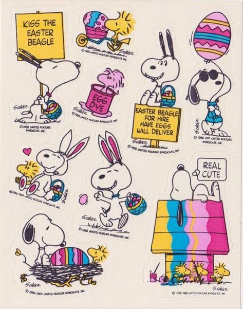 The Easter Beagle Hallmark Stickers, Peanuts Easter, Easter Beagle, Snoopy Vintage, Snoopy Easter, Peanut Gang, Woodstock Snoopy, Vintage Snoopy, Peanuts Cartoon