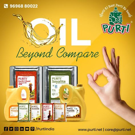 Oil Packaging Design, Oil Packaging, Refined Oil, Shop Branding, Add Design, Facebook Design, Soya Bean, Mustard Oil, Edible Oil