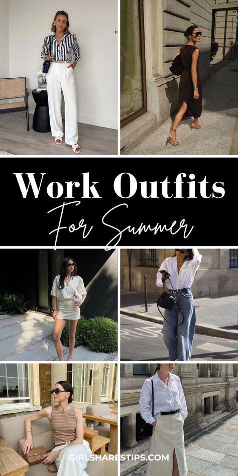 Hot Summer Work Outfits Office Casual, Office Outfit Hot Weather, Hot Weather Work Outfit Office Attire, Work Outfits For Hot Weather, Hot Summer Office Outfit, Business Casual Hot Weather, Work Summer Outfits The Office, Hot Weather Business Casual, Hot Weather Outfits Work