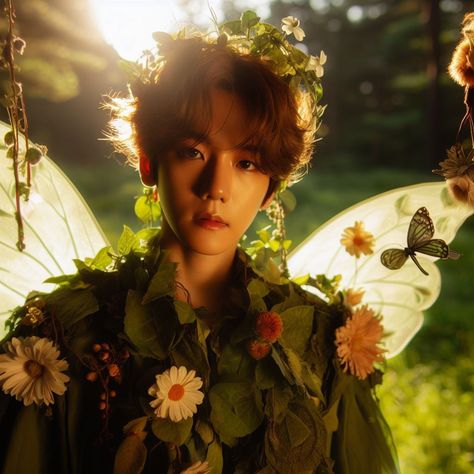 Baekhyun Tea Egg, Forest Fairytale, Birthday Fairy, Lost Planet, Exo Chanbaek, Exo Edits, Exo Fan Art, Exo Wallpaper, Exo Fan