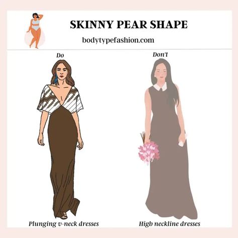 Pear Body Shape Fashion, Rectangle Body Shape Outfits, Pear Body Shape Outfits, Pear Shape Fashion, Pear Shaped Dresses, Plunging V Neck Dress, Pear Shaped Women, Rectangle Body Shape, Pear Body