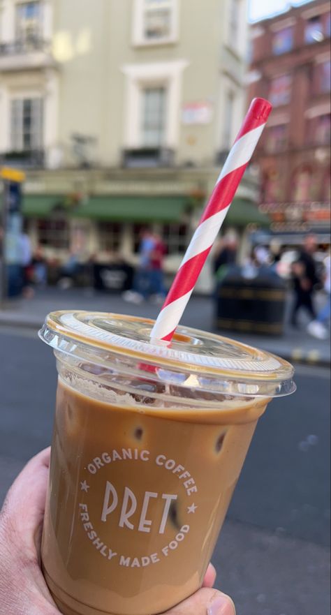 Organic coffee, PRET LONDON, Oxford street Pret Coffee, Ice Latte, Costa Coffee, Iced Latte, Organic Coffee, Oxford Street, Black Coffee, Food To Make, Takeout Container