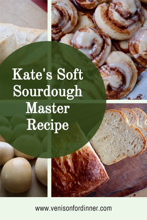 Kate's Soft Sourdough Master Recipe - Venison for Dinner Venison For Dinner, Soft Sourdough Bread, Sourdough Sandwich Bread Recipe, Sourdough Breads, Sourdough Biscuits, Sourdough Bread Sandwiches, Sourdough Starter Discard Recipe, Sourdough Sandwich, Soft Bread