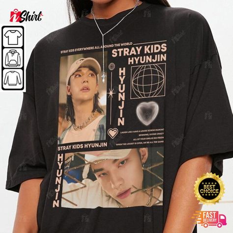 Kpop Shirt Ideas, Kpop Tshirt Designs, Personalized School Supplies Labels, Kids Tshirt Designs, Stray Kids Outfits, Bts Shirt, Kpop Tshirt, Trendy Outfits Indian, Kpop Album