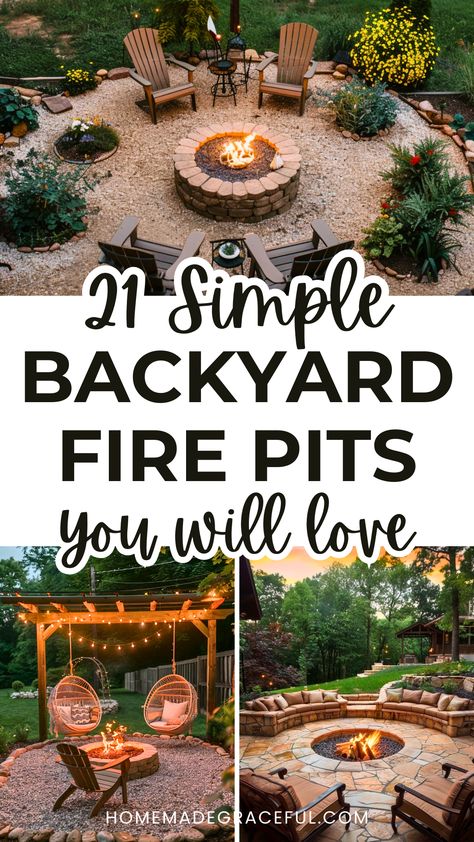 simple backyard fire pit ideas Budget Friendly Fire Pit Ideas, Outdoor Fire Pit Area Diy, Brick Firepits Backyard Diy, Smokeless Fire Pit Ideas Backyard, Backyard Fire Pit Ideas Lounge Areas Diy, Solo Fire Pit Ideas, Gas Fire Pit Ideas Backyard, Backyard Ideas With Fire Pit, Backyard Landscaping Fire Pit