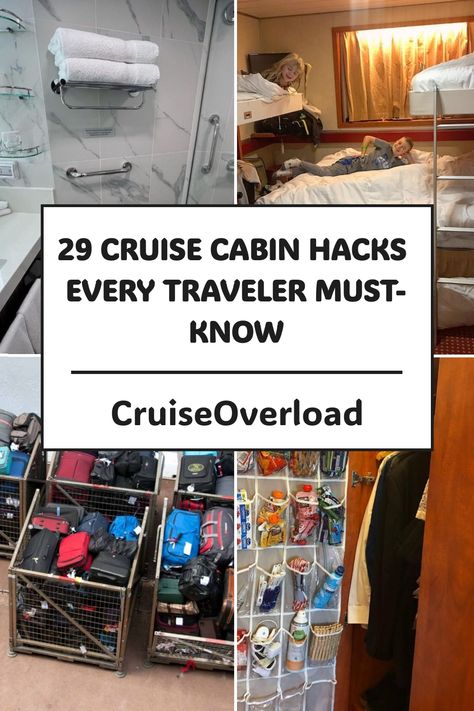 These genius Cruise Cabin Hacks are what you need to keep organized on your cruise - the perfect cruise cabin hack travel tips fr a SMOOTH vacation Packing Tips For Cruise Vacation, Cruise Ship Room Hacks, Cruise Stateroom Hacks, Cruise Storage Hacks, Cruise Ship Tips And Tricks, Cruise Ship Must Haves, Cruise Cabin Decorations, Cruise Organization Hacks, Cruise Travel Hacks