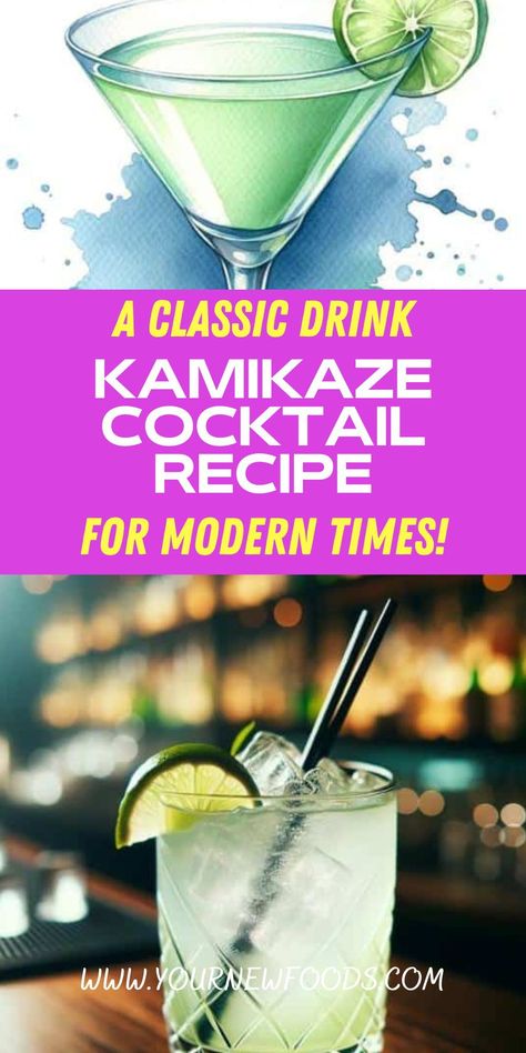 Kamikaze Cocktail Recipe, Kamikaze Drink Recipe, Kamakazi Shot Recipe, Drinks To Make With Vodka, Kamakazi Drink, Kamikaze Shot Recipe, Kamikaze Recipe, Mixologist Cocktails, Kamikaze Cocktail