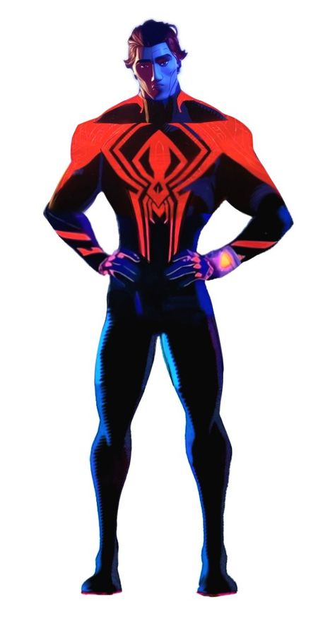 Miguel Ohara, Spider Man 2099, Miguel O Hara, Hands On Hips, I Tried My Best, Cardboard Cutout, Art Folder, Spiderman Art, Amazing Spider