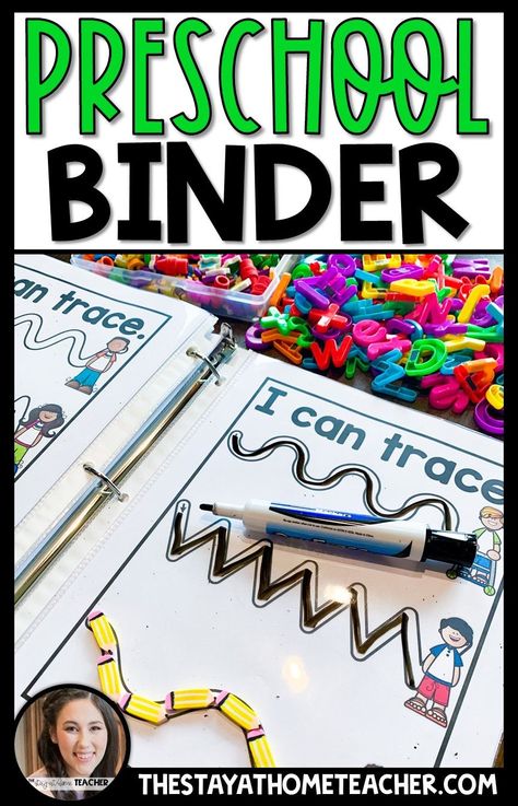 Prek Binder Ideas, Preschool Homeschool Binder, Prek Busy Binder, Binder Activities Preschool, Diy Preschool Learning Binder, Preschool Folders Ideas, Learning Binder Preschool, Pre K Busy Binder, Activity Binders For Preschoolers