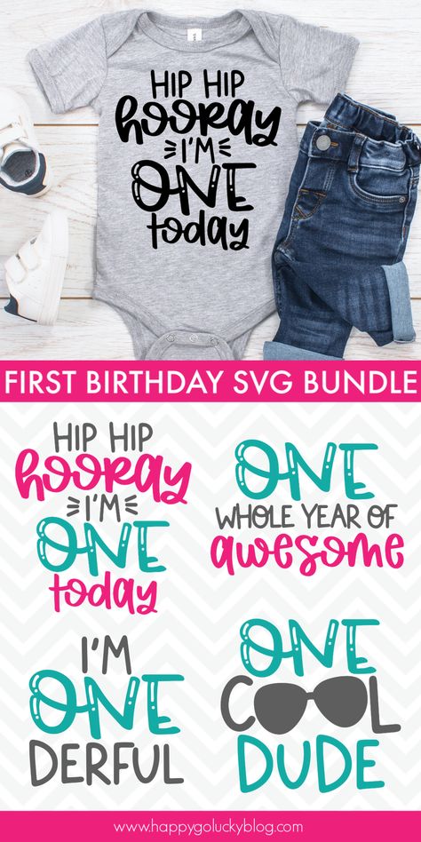 First Birthday Tshirts, First Birthday Svg Free, Cricut First Birthday Projects, 1st Birthday Shirt Ideas, First Birthday Cricut, Cricut First Birthday, Projet Cricut, Cricut Birthday Cards, Craft Cricut