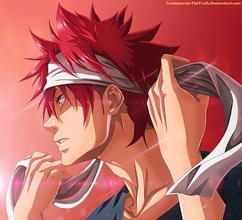 Yukihira Soma, Shokugeki No Soma, Comics Love, Food Wars, Anime Food, Anime Love, Hd Wallpaper, Pink Color, Anime