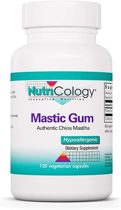 Nutricology Mastic Gum - Authentic Chios Mastiha - GI Health, Metabolism - 120 Vegetarian Capsules Gi Health, Sakara Life, Mastic Gum, Vegetarian Gluten Free, Medical Kit, Digestive Enzymes, Chewing Gum, Vegan Diet, Soy Free