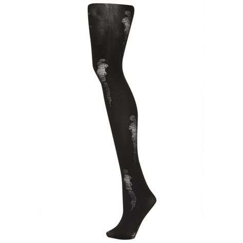 TOPSHOP Distressed Rip Tight ($14) ❤ liked on Polyvore featuring intimates, hosiery, tights, black, x / keep, opaque stockings, black opaque tights, opaque pantyhose, black pantyhose and opaque tights Luxury Black Tights, Black Fitted Alternative Tights, Black Alternative Hosiery, Black Micro-elastic Thigh-high Tights, Black Compressive Tights, Opaque Stockings, Black Opaque Tights, Black Pantyhose, Opaque Tights