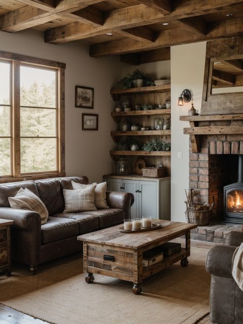 Seaside Style: Fresh Coastal Living Room Inspiration | aulivin.com Country Cottage Living Room Farmhouse Style, French Renovation, Vermont Cottage, French Countryside Home, Country Coastal Decor, Farmhouse Rooms, Lodge Style Home, Cottage House Interior, Country Style Living Room