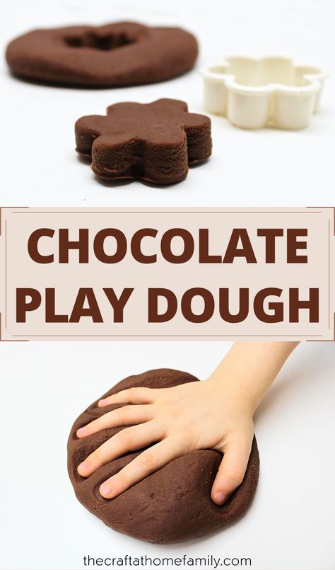 Making your own play dough at home is both easy and cost-effective! This DIY chocolate-scented play dough smells incredible, and because it’s made from common pantry ingredients, it’s perfectly safe for little ones who like to put everything in their mouths. Homemade play dough is way softer than the store-bought kind, and it lasts for months when properly stored. You’ll never want to buy play dough again! Follow this easy recipe to learn how to make taste-safe chocolate play dough at home! Chocolate Playdough Recipe, Flisat Activities, Chocolate Play Dough Recipe, Chocolate Play Dough, Playdough Slime, Scented Play Dough, Play Dough Recipe, Sensory Dough, Homemade Playdough Recipe