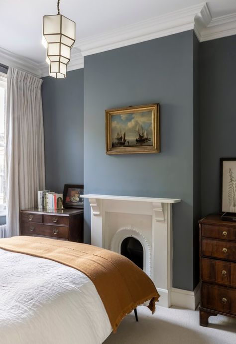 Brixton Terrace — SH Victorian Terrace House Bedroom, Terrace Bedroom Ideas, Victorian Terrace House Interior, Victorian Terrace Bedroom, Modern English Interior, Terrace House Bedroom, Georgian Bedroom, Michaelis Boyd, Terrace House Interior