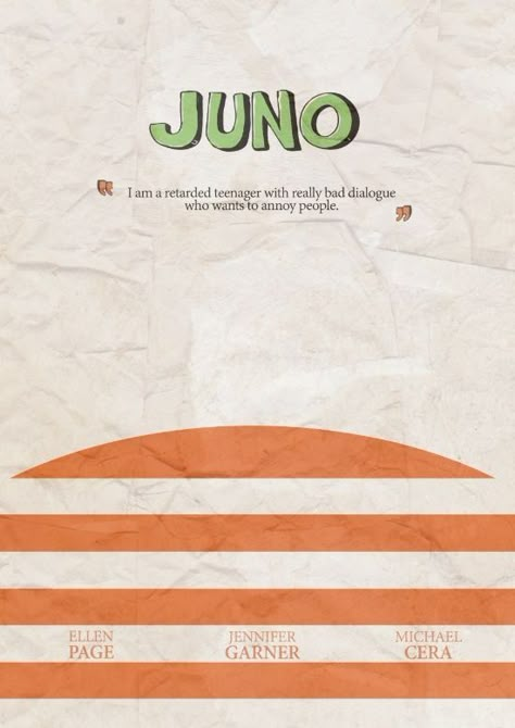 Juno Movie Quotes, Juno Poster, Juno 2007, Juno Movie, Classic Movies List, Punk Ideas, Alt Posters, Movie Board, Fan Poster