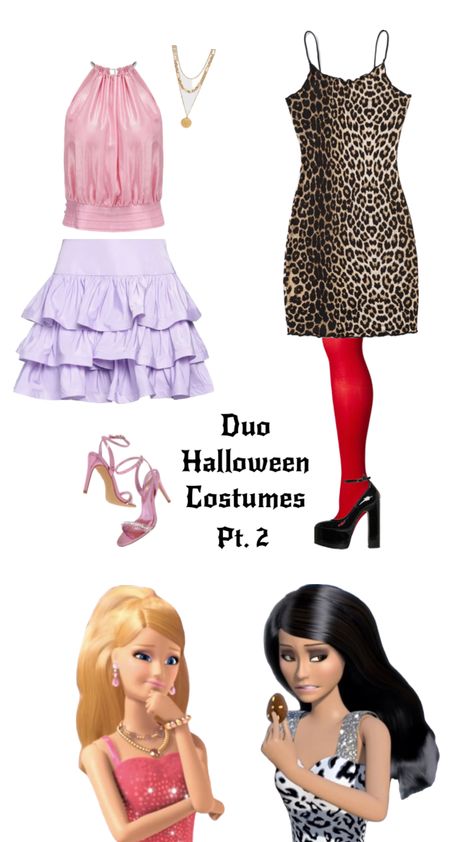 Barbie + Raquel! #vibes #barbie #barbieandraquelle #halloween #homedecor Barbie And Raquel Costume Ideas, Barbie And Recel Costumes, Barbie And Rochelle Halloween Costume, Raquel Costume, Raquelle Barbie Outfits, Raquelle Costume, Barbie And Raquelle Costume, Raquel Barbie, Raquelle Barbie